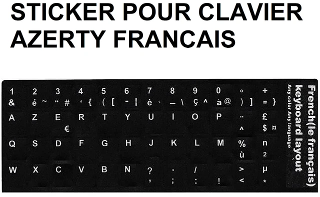 autocollants pour clavier ordinateur portable ou PC de bureau