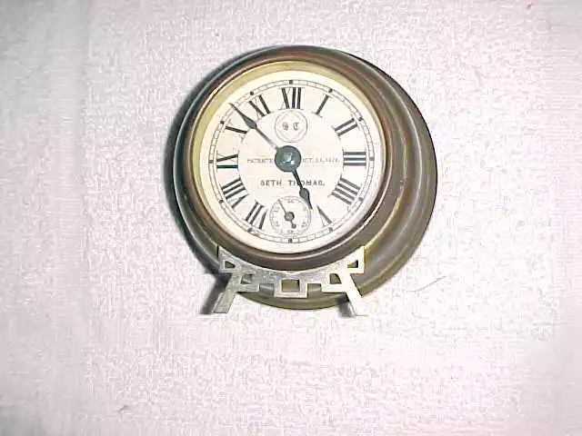 rare  SETH THOMAS CLOCK  -  PAT'D 1874  -  WALL or TABLE CLOCK