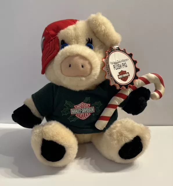 Genuine Harley-Davidson Christmas Pig Plush 11” NWT Stuffed Animal