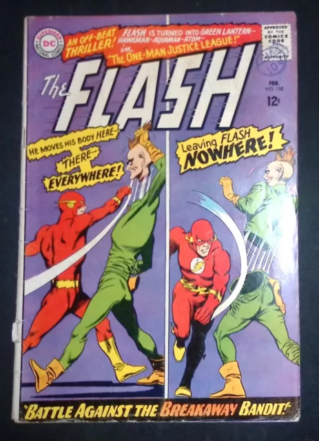 The Flash #158 Silver Age DC Comics VG/F