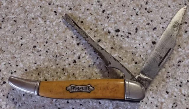 FISHING POCKET KNIFE FROM Imperial Republic Ireland Jowika Vintage Fish  Scaler $12.99 - PicClick