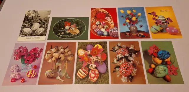 10 DDR Oster Postkarte Ostergrüße Frohe Ostern Osterkarte gelaufen