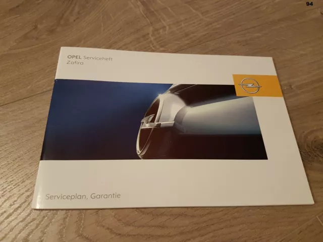 NUOVO libretto degli assegni Opel Zafira libretto di servizio stand 04/2005 bianco ispezione vuota