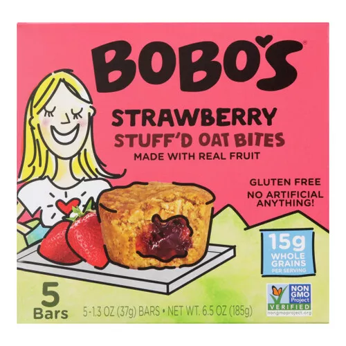 Bites Stuffd Strwbry 5Pc 6.5 Oz by Bobo's Oat Bars