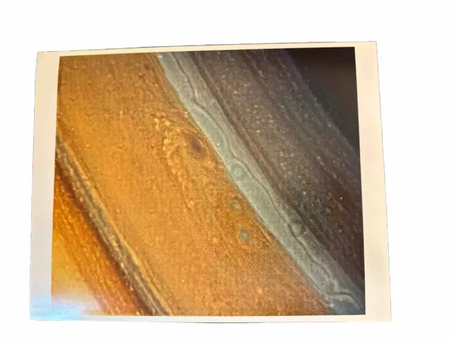 Original Jpl Nasa False Color Image Of Surface Of Saturn Photo By Voyager 2