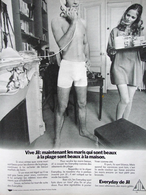 Publicité De Presse 1970 Everyday De Jil Les Sous-Vêtements Des Maris Gâtés