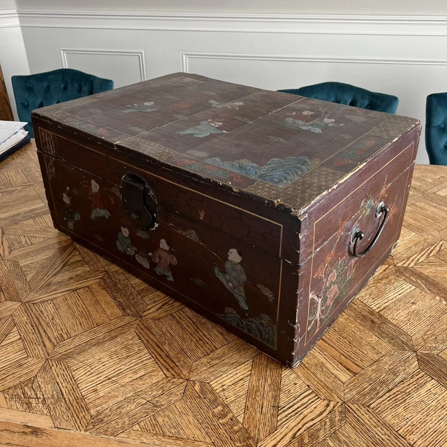 ANTIQUE Circa Late 19th Early 20th Century Chinese Box Unique Rare Design !!!