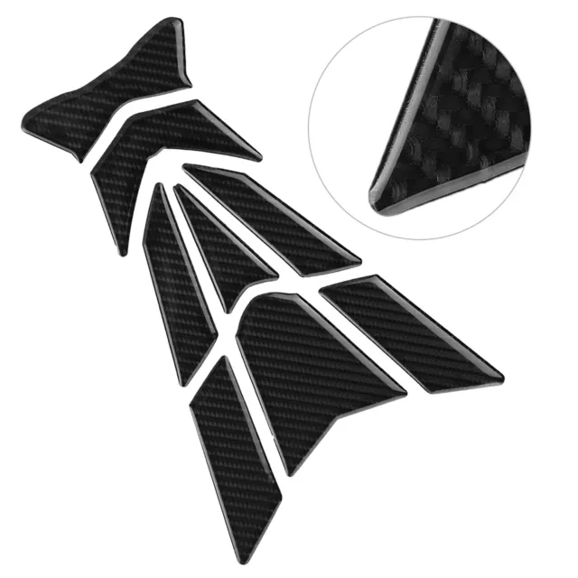 Car Carbon Fiber Motorcycle Fuel Oil Gas Tank Pad Protector Sticker Decals Unive 3