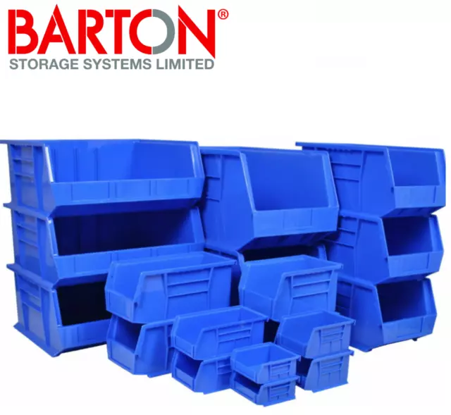 Blue Plastic Part Lin Bins - S - XL Component Storage Boxes Picking Bin Workshop
