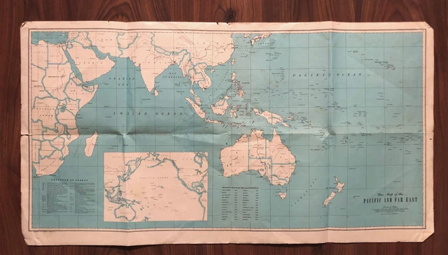 WORLD WAR II Battle Map The Pacific Theater World War II WWII No Date £ ...