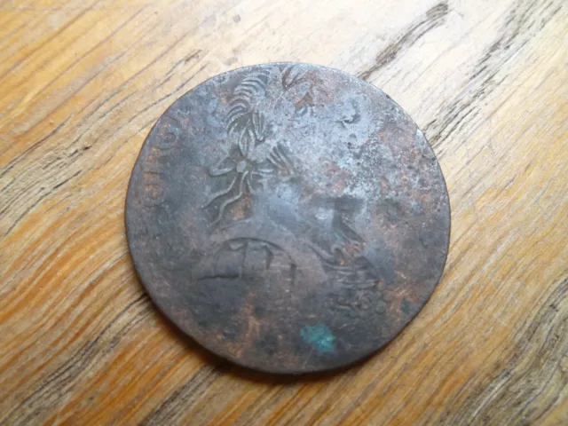 George III non regal halfpenny, seams not to fit the flan