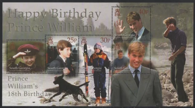 Süd-Georgien 2000 - Mi-Nr. Block 10 ** - MNH - 18. Geburtstag Prinz William