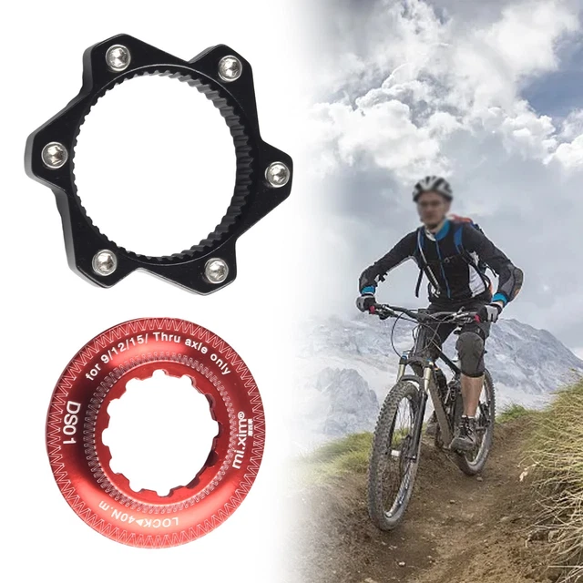 Adaptateur Rotor Centerlock Vers 6 Boulons Pour VTT - Alliage Aluminium Rouge - Compatible 44 Mm - 11