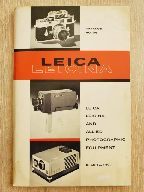 LEICA LEICINA CATALOG NO. 36 Vintage 1961 Original Products Prices E. Leitz