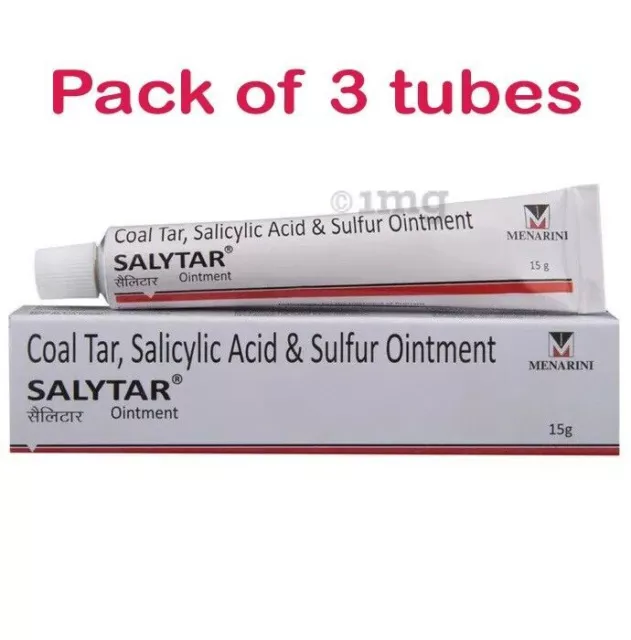 3 x Coal Tar & Salicylic Acid, Sulfur Ointment (3 x 15gm) for Skin Care