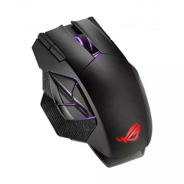 ASUS ROG Spatha X Gaming Maus (kabellos, kabelgebunden, 19.000 dpi, Aura Sync)