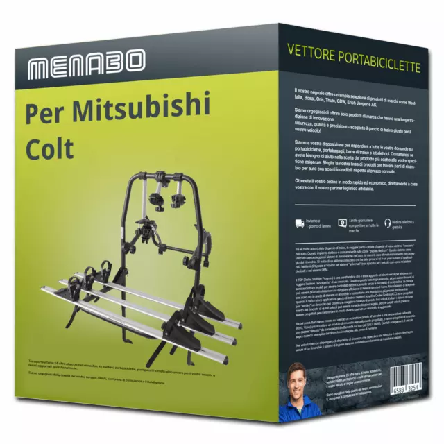 Menabo Polaris 3 portabici portellone per Mitsubishi Colt VI Z3_A/Z2_A - 3 bici