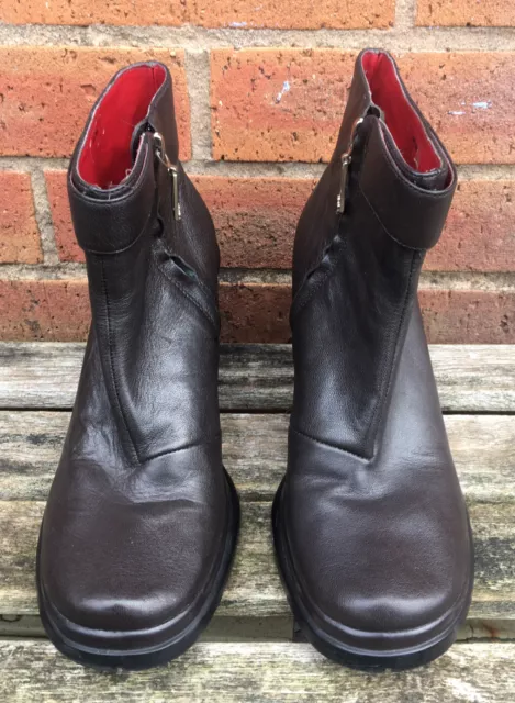 Tothemax Vintage dark brown leather ankle boots Size 6B/36 U.K. 4 Ladies