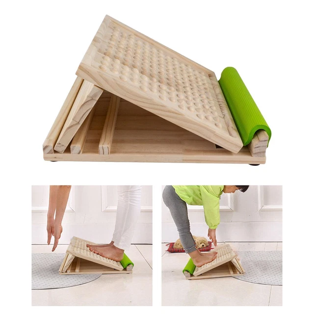 Planche Inclinée En Bois Avec 5 Angles - Pour étirement Des Mollets Et équilibre - Poignée De Transport Incluse - 6