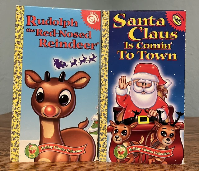 CHRISTMAS VHS LOT Rudolph The Red Nose Reindeer & Santa Claus Is Coming ...