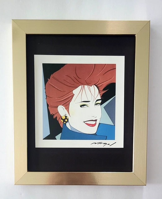 Patrick Nagel + Beautiful 1990'S Signed Pop Art Print  + With New Frame