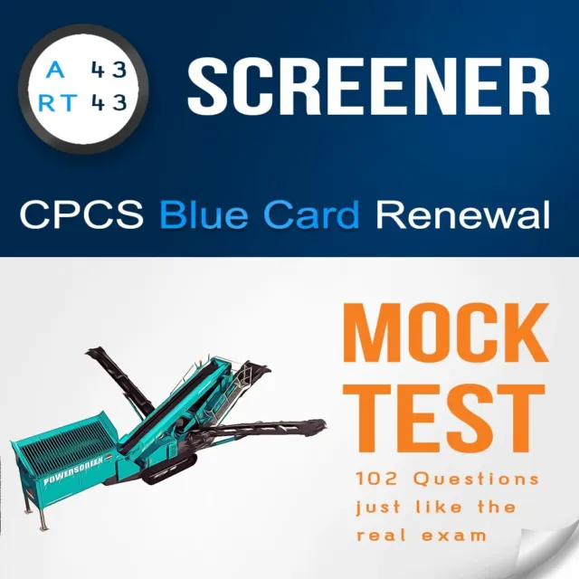 RT43 Screener - CPCS Blue Card Renewal Mock Practice Test -102 Questions Answers