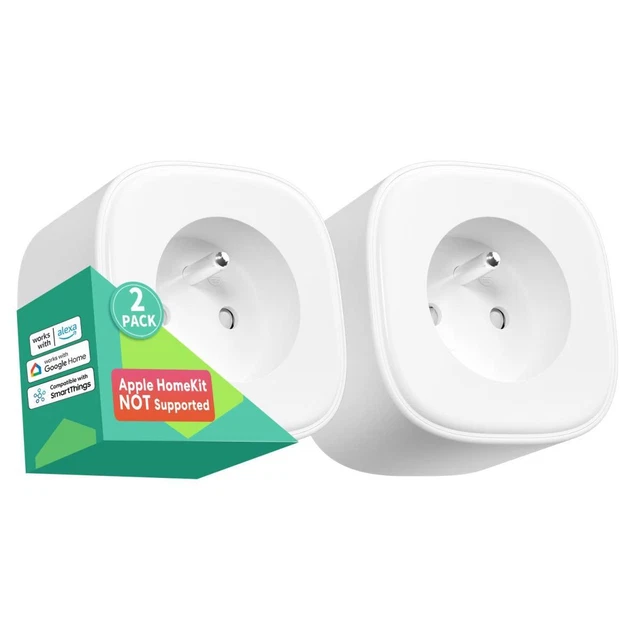 Meross MSS210 Presa Smart WiFi francese WLAN tipo E 16A bianco 2 pz.