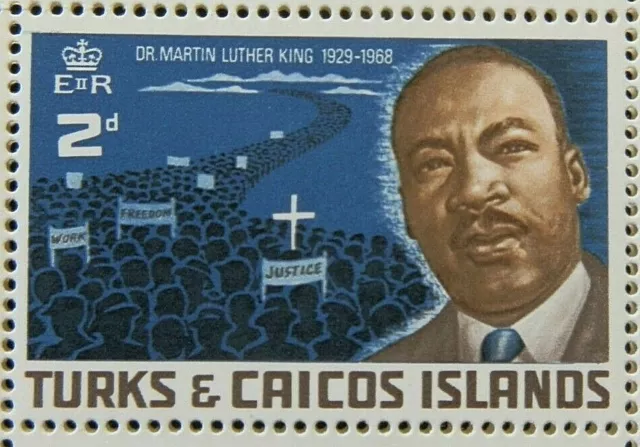 TURKS AND CAICOS ISLANDS 1968 SG294 2d. MARTIN LUTHER KING COMMEMORATION  -  MNH