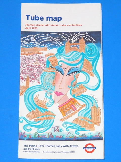 LONDON UNDERGROUND TUBE Map April 2003 Magic River Thames Lady - Mint ...