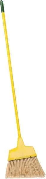 PRO-SOURCE 12" Wide, Yellow Polypropylene Bristles, Vinyl-Coated Metal Handle...
