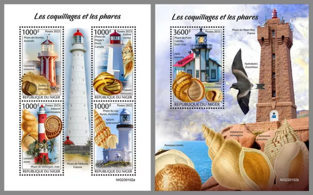 NIGER 2023 MNH ** Shells Lighthouses Shells Lighthouses #102