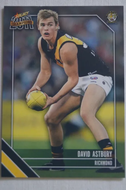 Richmond Tigers AFL Football Select Champions In Action Card David Astbury