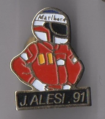 Lot De 2 Pins F1 Jean Alesi 1991 – Casque Marlboro Ferrari, époque Pilote