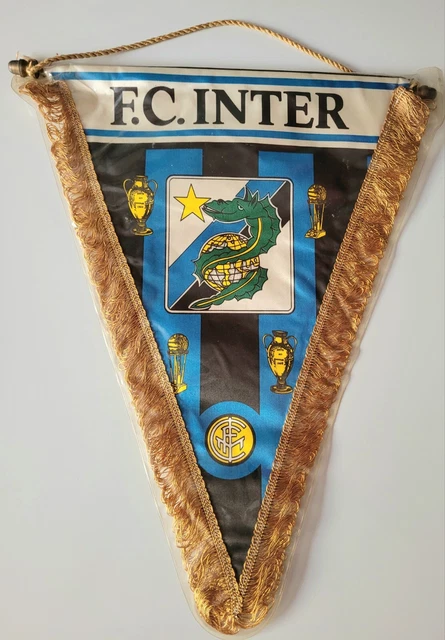 Fanion vintage grand format FC Inter Milan Italie football