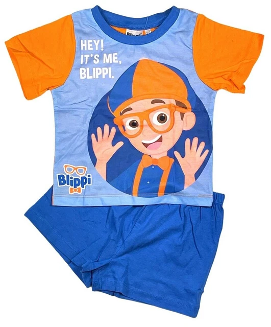 BOYS OFFICIAL BLIPPI Shorts Pyjamas Pajamas Pjs Kids Children's Age 1.5