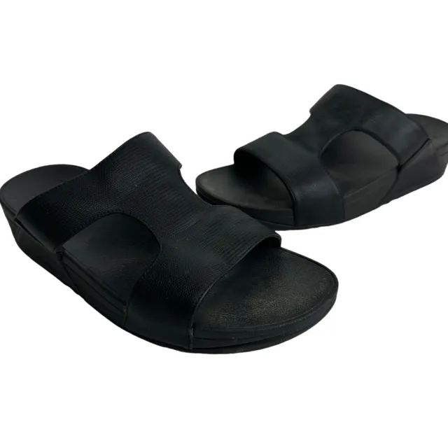 fit flop h bar black Slides sandals Size 8