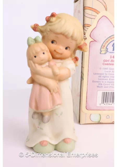 Memories of Yesterday "ISN'T SHE PRETTY!" Girl Holding Doll Figurine 144681 1995