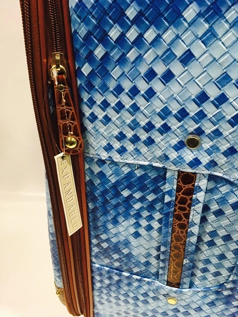 New Samantha Brown Basket Weave 20” Carryon Blue Color. 4