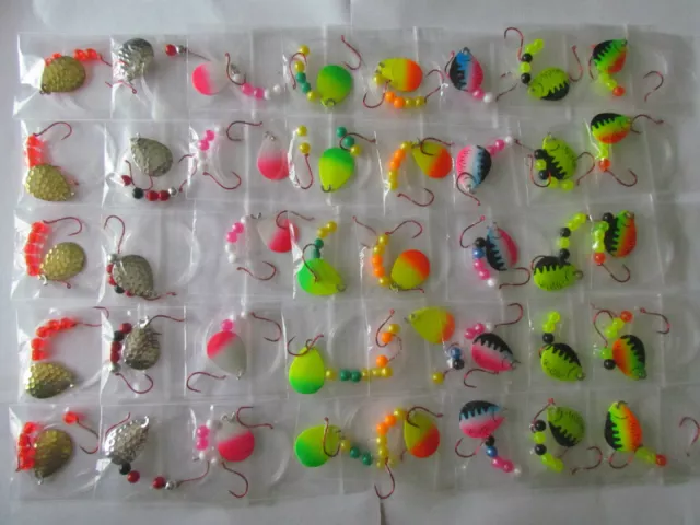 40 Spinner Rigs Leech Minnow Crawler Harness Walleye, Bass, Pike Colorado Blades
