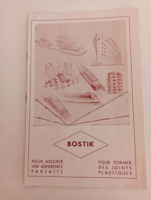 Papier publicitaire BOSTON " PRODUITS BOSTIK" années 50  Réf 223