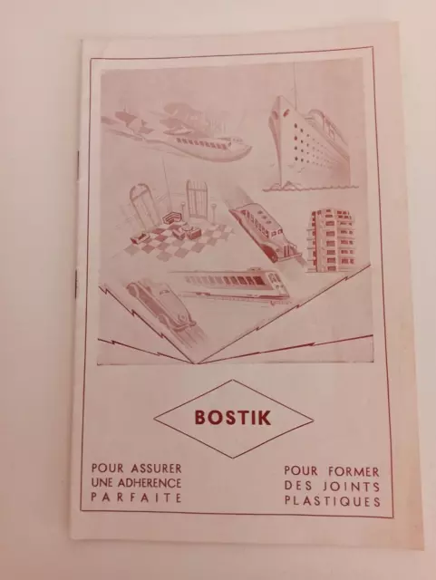 Papier publicitaire BOSTON " PRODUITS BOSTIK" années 50  Réf 223