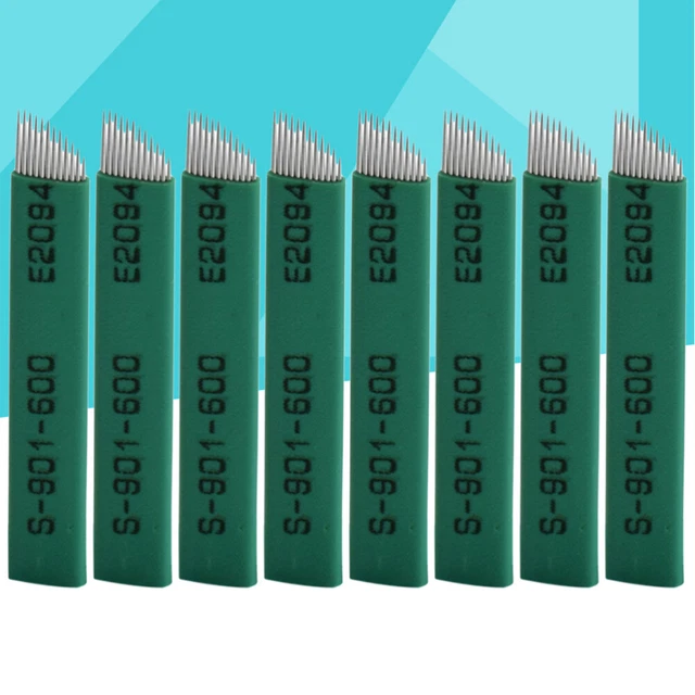 50 Pcs Eyebrow Sloped Needles Eyebrow Needles Set Makeup Gadgets Arc