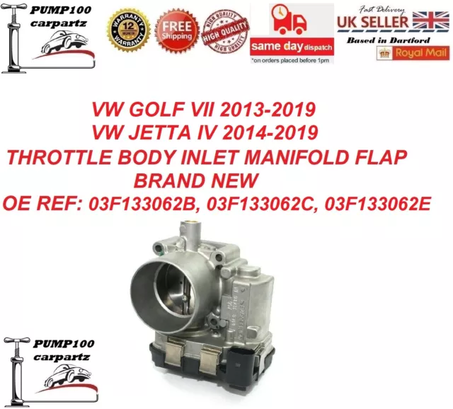 For Vw Golf 13-19 Jetta Iv 14-19 Throttle Body Inlet Manifold Flap 03F133062B
