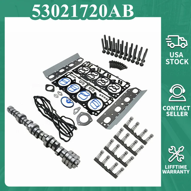CAMSHAFT & NONMDS Hemi lifters & Head Gaskets Kit For 0915 Dodge Ram