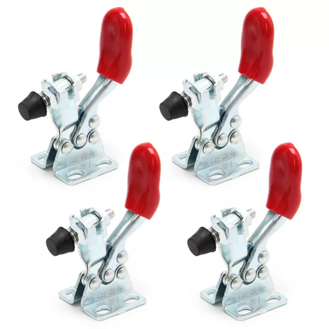 4Pcs Metal Horizontal Quick Release Hand Tool Toggle Clamp For Fixing Workpiece