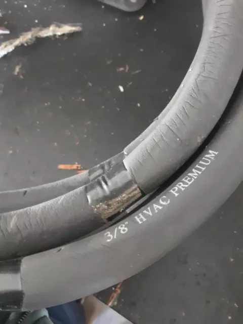 HVAC Copper Line 3/8" With Black Insulation 18' Length