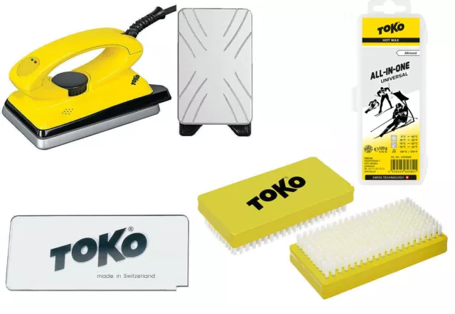 Toko Skiwachs-Start Set 4-teilig (Iron , Wax, Brush, Scraper) 120g Wax