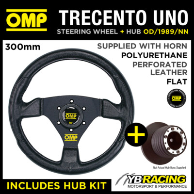 OMP TRECENTO 300mm Volante-Race/Rally-Pelle Sintetica-OD1989NN 