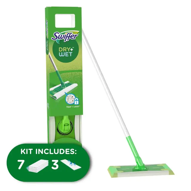 Swiffer Sweeper 2-In-1 Dry and Wet Multi-Surface Mopping Starter Cleaning Kit