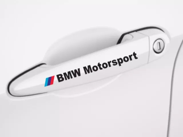 2 maniglie per torre BMW Motorsport nero adesivo sticker logo emblema e46 E60 E90